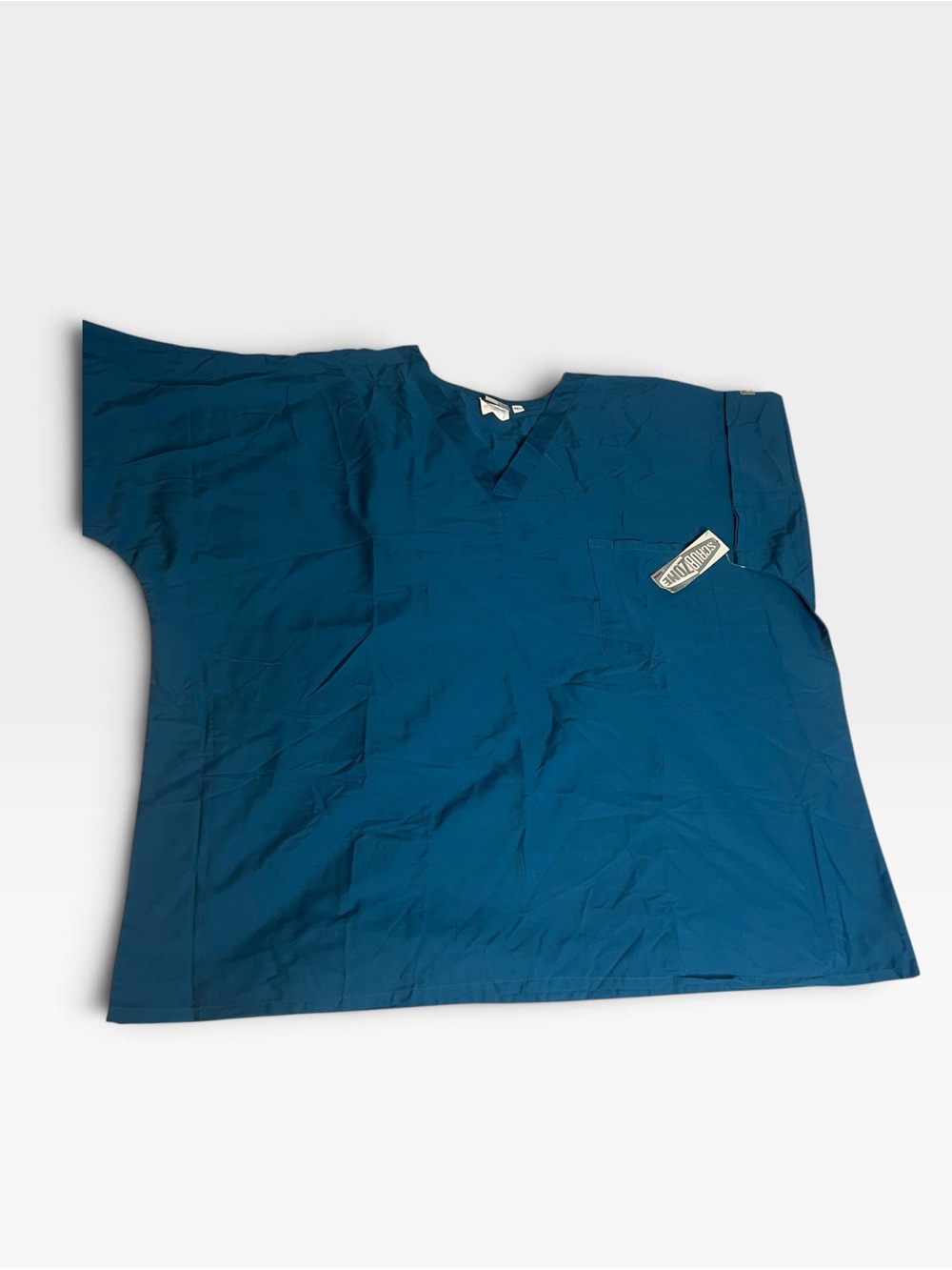 ScrubZone by Landau 4XL Caribbean Blue V-Neck Scrub Top 71221 NWT